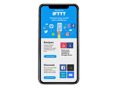 iPhone-X-displaying-IFTTT-recipes