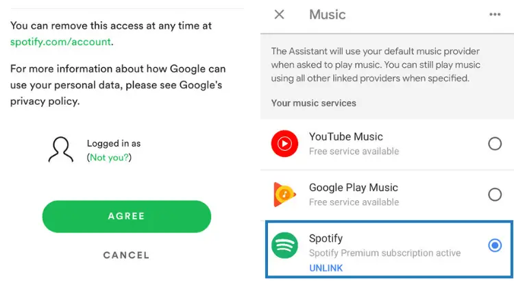 How to link Spotify to Google Home in 2019  7. Read terms and conditions 
and tap Agree. 
8. Congratulations! You’re now link to Google Home 